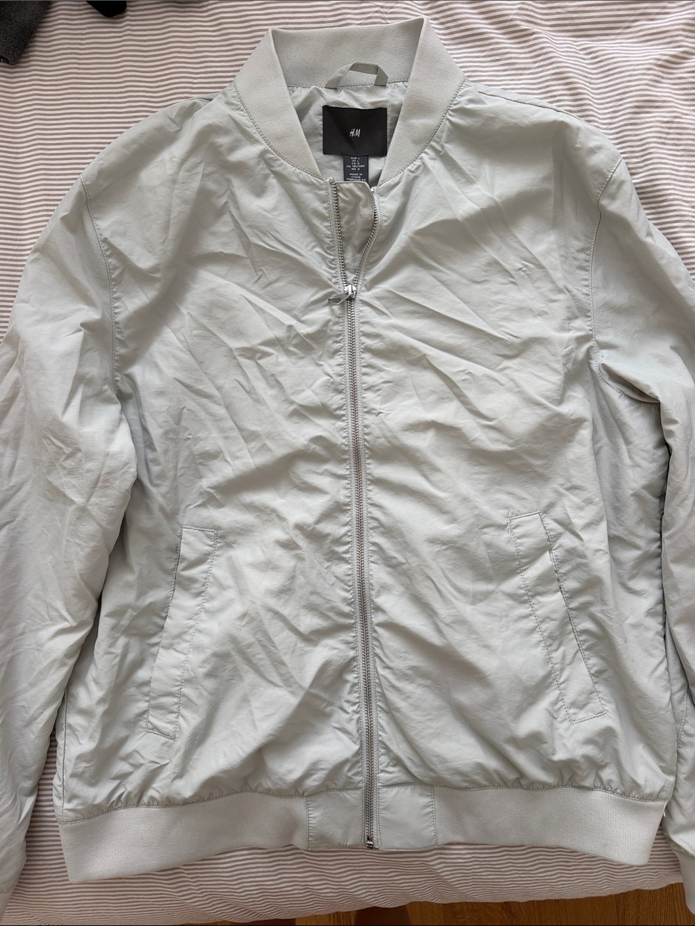 H&M Pale Gray Men’s Bomber Jacket